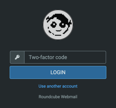 Two-factor code prompt when logging in to webmail